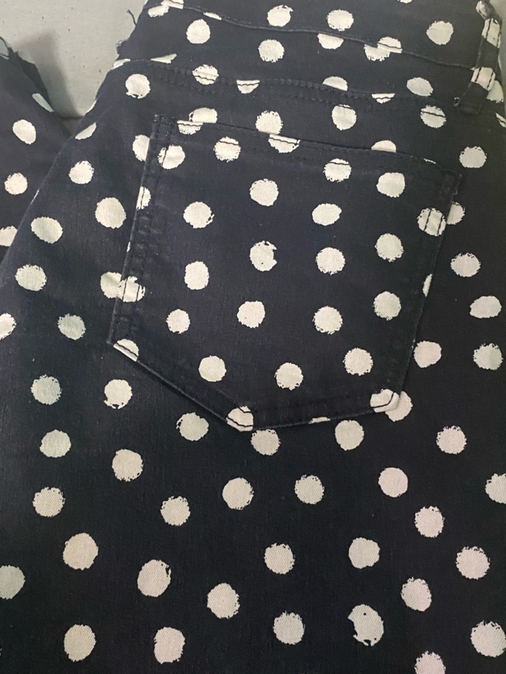 crown & ivy Black Pants with White Polka Dots - Picture 3 of 4